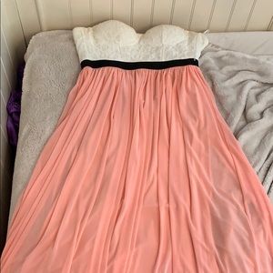 corset top long formal dance dress